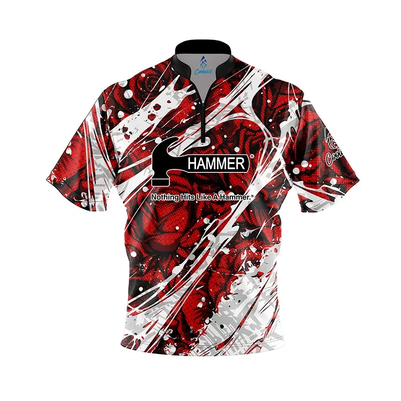 Image of Roses Are Red Fast Track CoolWick Bowling Jersey - Hammer