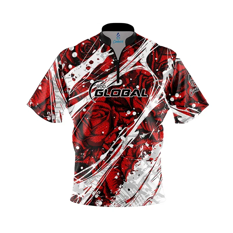 Image of Roses Are Red Fast Track CoolWick Bowling Jersey - 900 Global