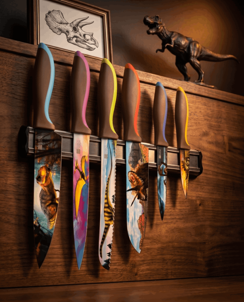 Jurassic Knives on Wall
