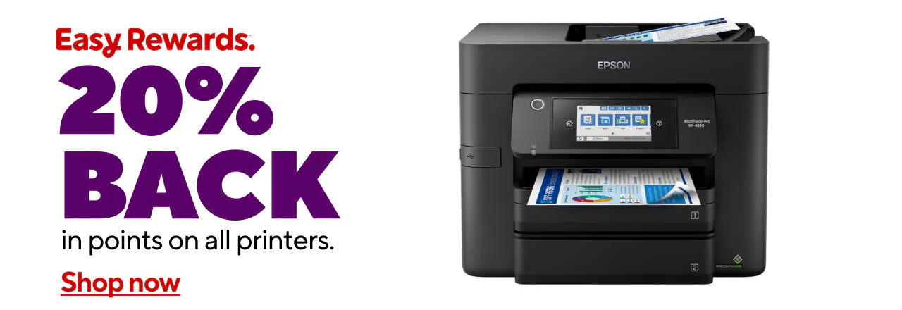 15% back in points on all printers