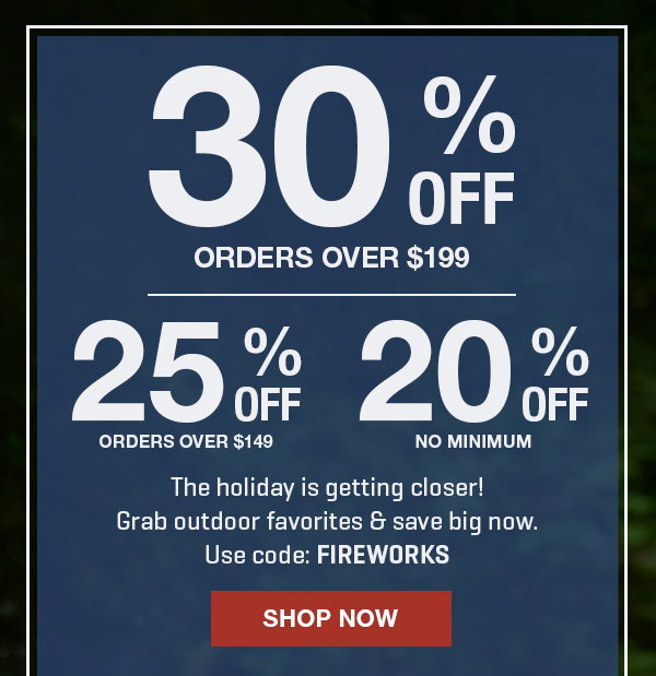 Get up to 30% off in our 4th of July Sale!