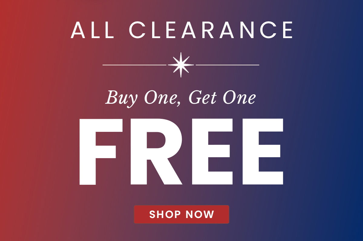 buy one get one free clearance