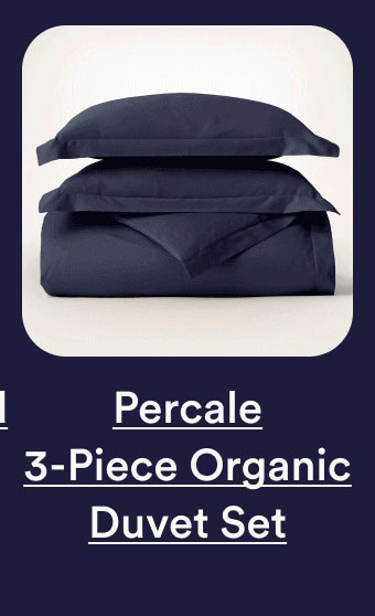 Percale 3-piece organic duvet set