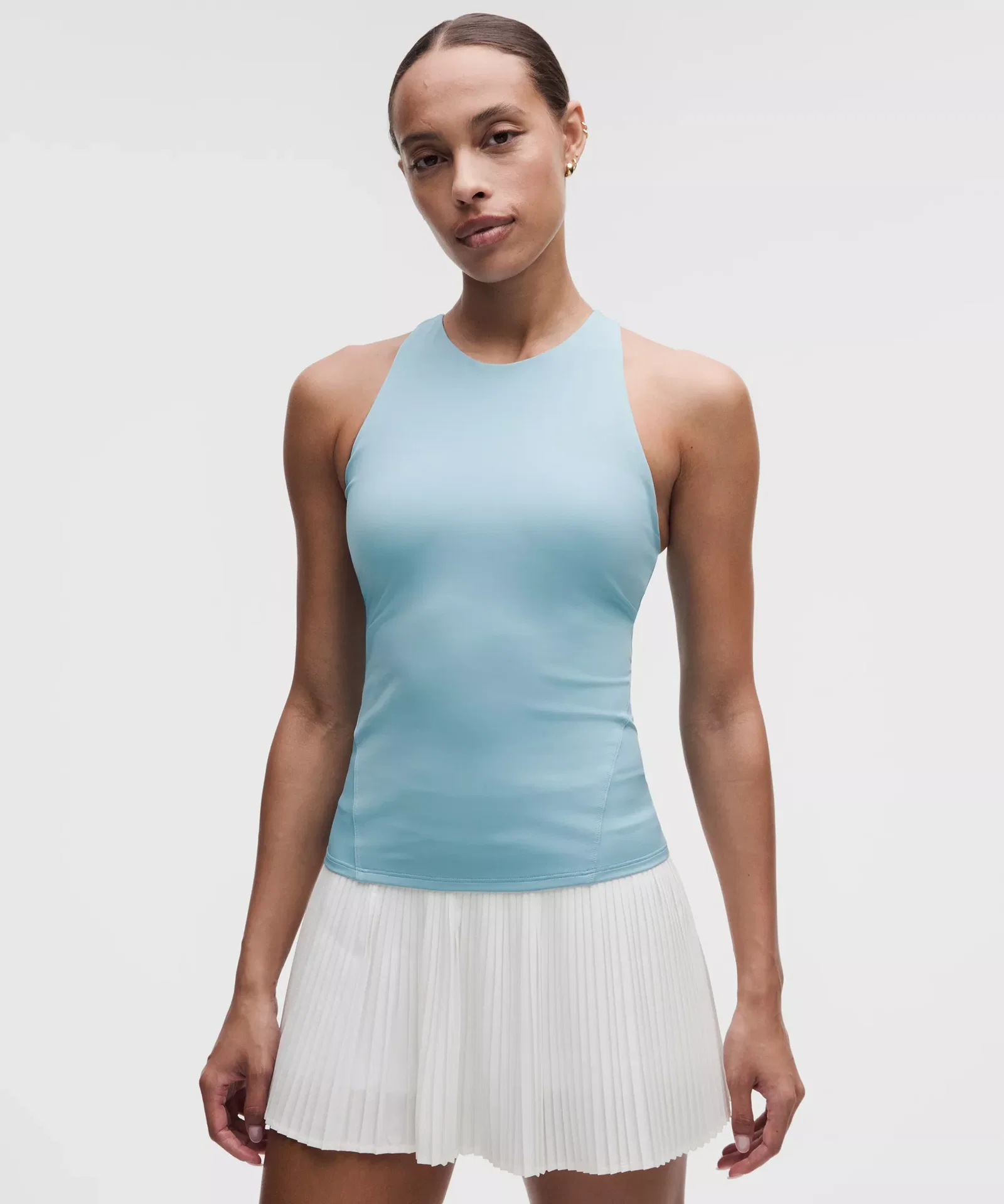 Racerback High-Neck Tennis Tank Top