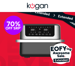 Kogan XXL 10L Digital Dual Zone Flex Drawer Air Fryer Product Image