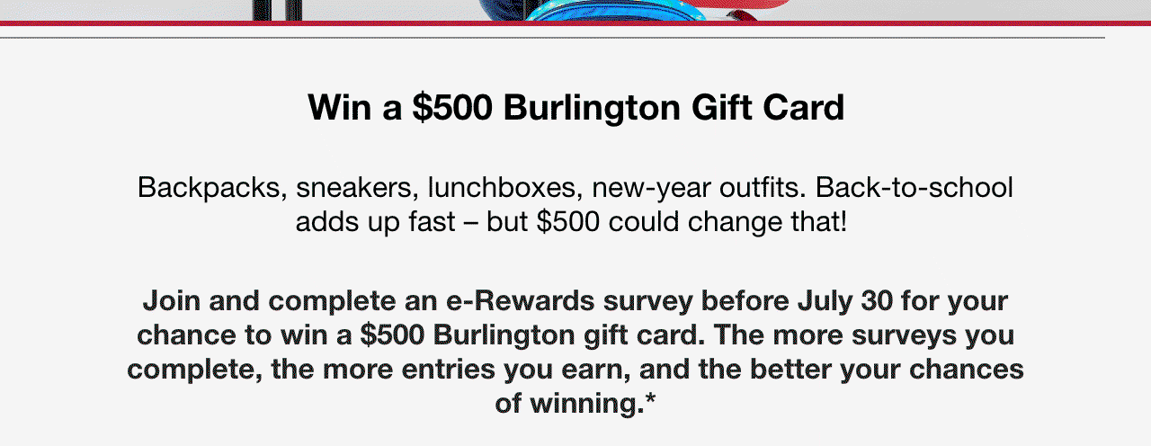 Win a $500 Burlington Gift Card