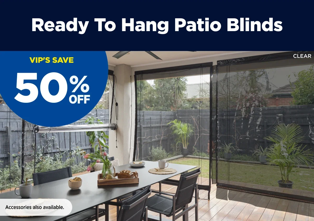 Ready to hang Patio Blinds