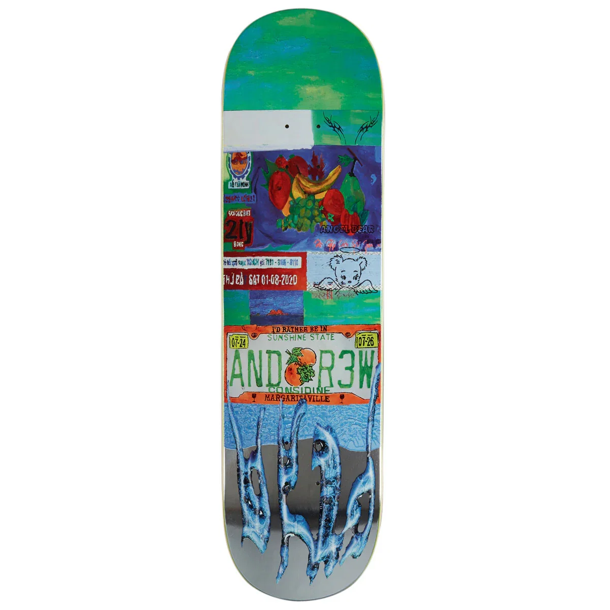 Image of WKND Plated Andrew Considine SN Skateboard Deck - Silver Foil - 8.50"