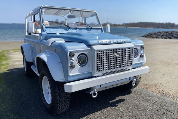 Custom 1999 Land Rover Defender 90 Convertible in Coastal Blue With TD5 Turbo Diesel