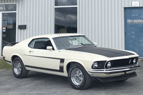 One of 194 in Wimbledon White: Restored 1969 Ford Boss 302