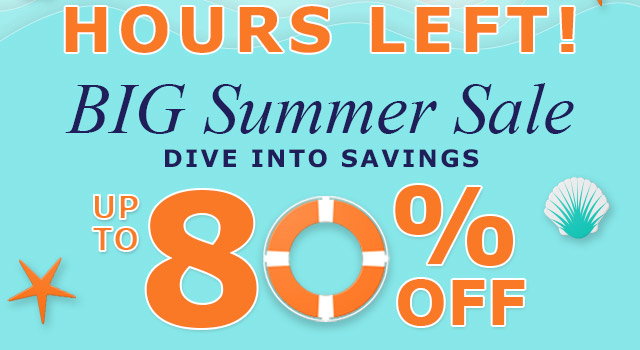 Big Summer Sale | Dive into Savings | Upto 80% Off