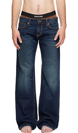 Blue Bootcut Jeans