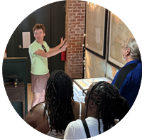 Matt McCoy Leads Tour in Taborian Hall Museum