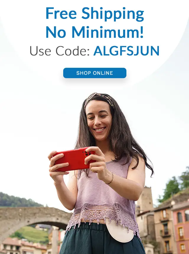 FREE Shipping, No Minimum! Use Code: ALGFSJUN