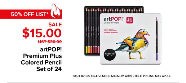 arPOP! Premium Plus Colored Pencil Set of 24 Sale $15.00