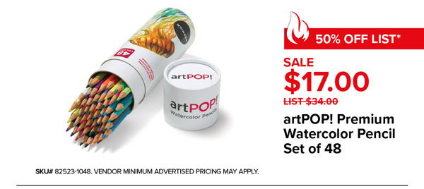 artPOP! Premium Watercolor Pencil Set of 48 Sale $17.00