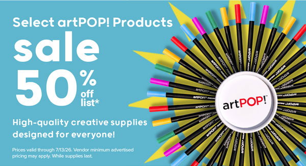 Select artPOP! Products Sale 50% Off List*