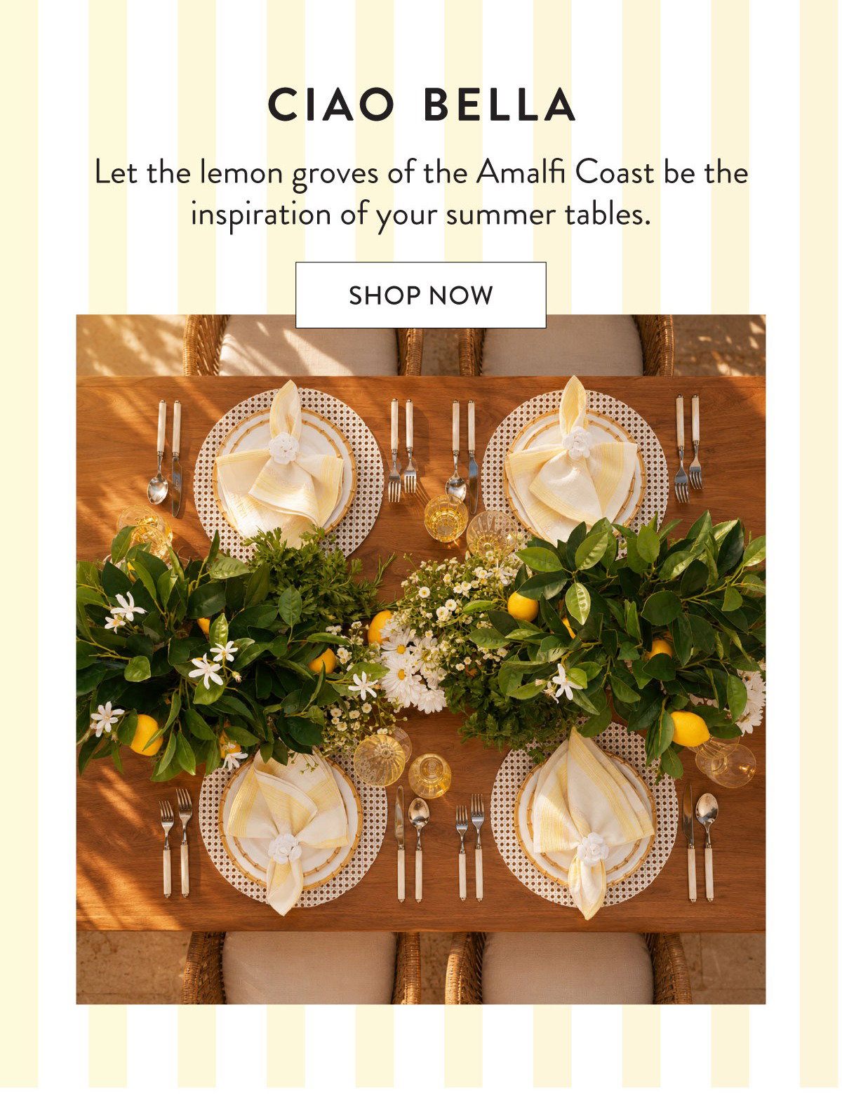 Italian Riviera Tablescape