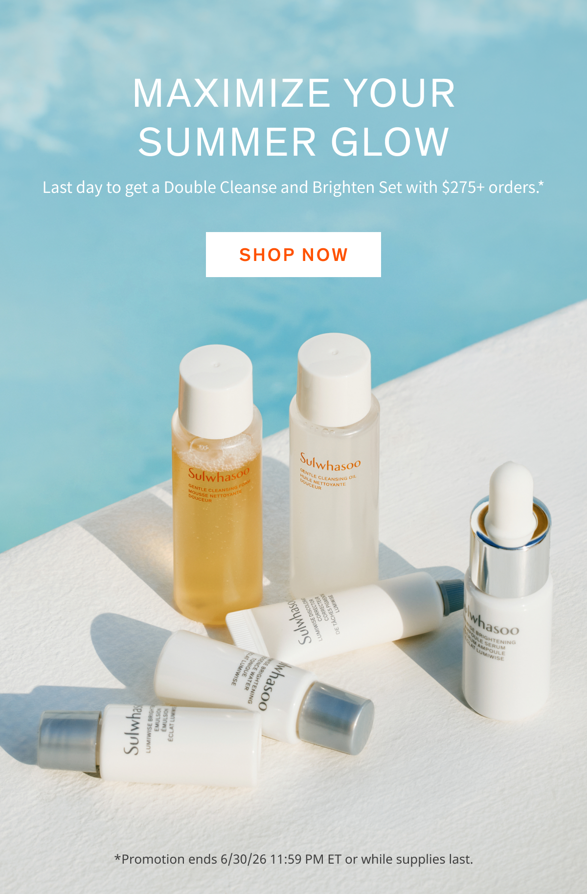 Double Cleanse and Brighten Set w/ $275+ 