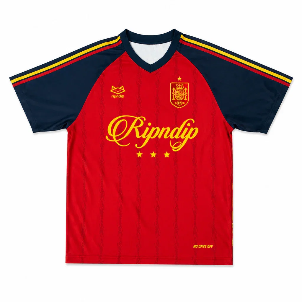 Image of RND Cup Spain Soccer Jersey (Red/Navy)