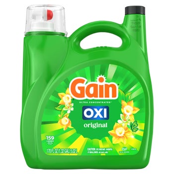 Gain +Oxi Liquid Laundry Detergent, Original, 159 Loads, 170 fl oz.