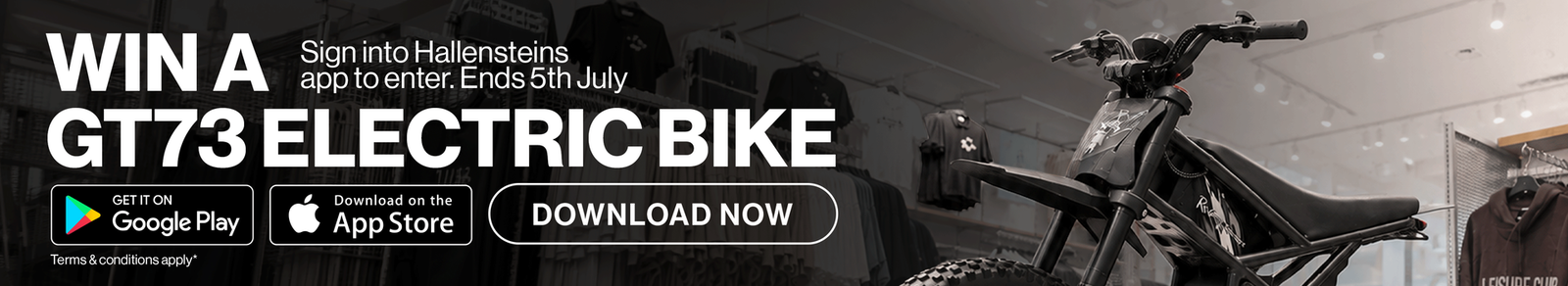 Win a GT73 Electric Bike