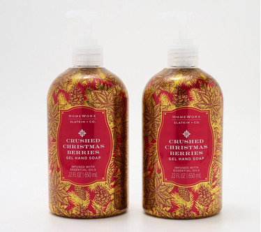 HomeWorx by Slatkin + Co. Harry's Merry Moments S/2 Gel Hand Soaps