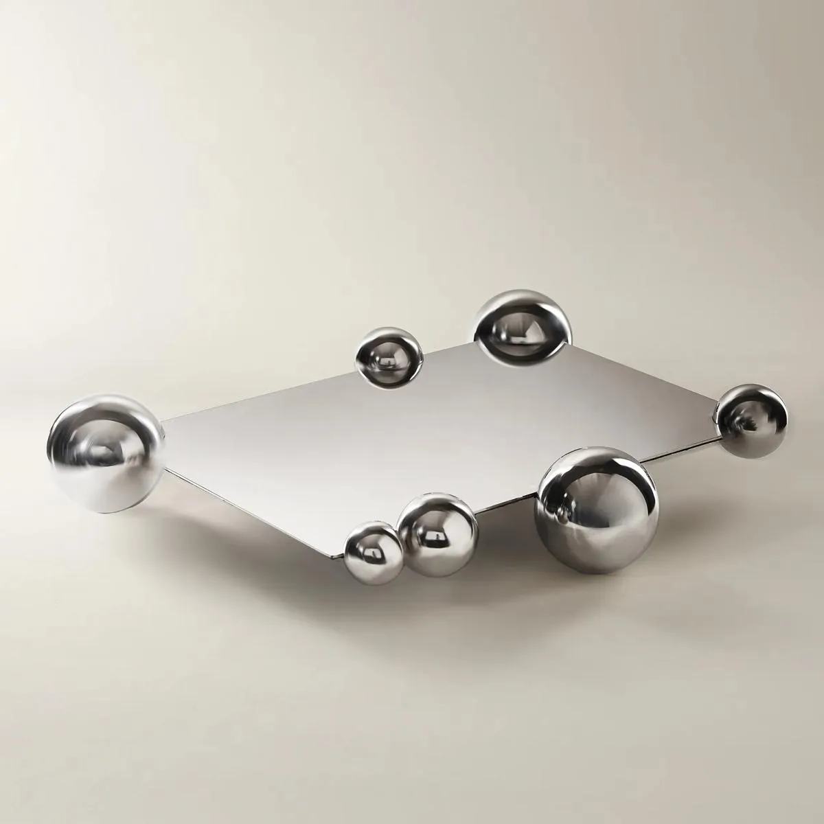 Image of Chrome Bubble Serving Tray