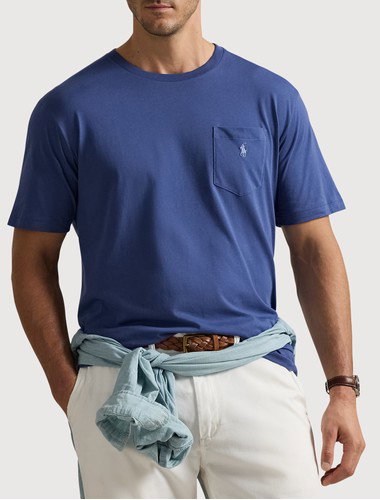 Classic Fit Jersey Crewneck Pocket Tee
