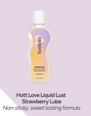 Hott Love Liquid Lust Strawberry Lube - 4 oz.