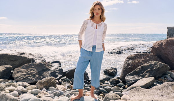 Leichte Culotte im Denim-Look