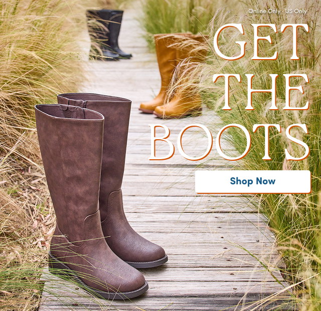 Online Only | US Only | Get The Boots | Shop Now >