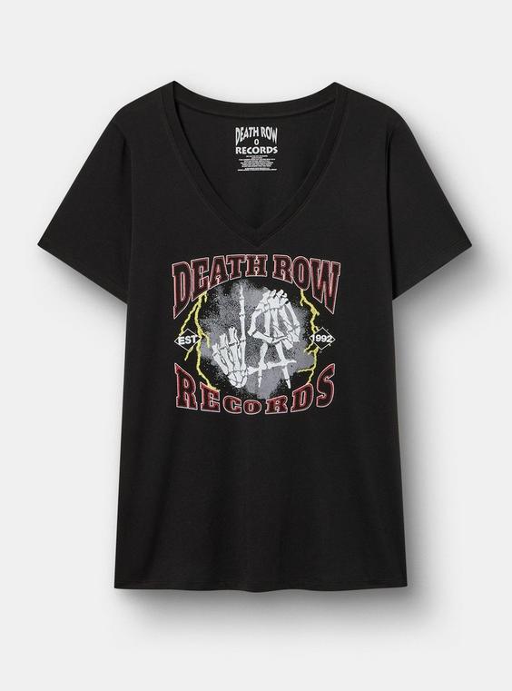 Death Row Records Classic Cotton V-Neck Tee