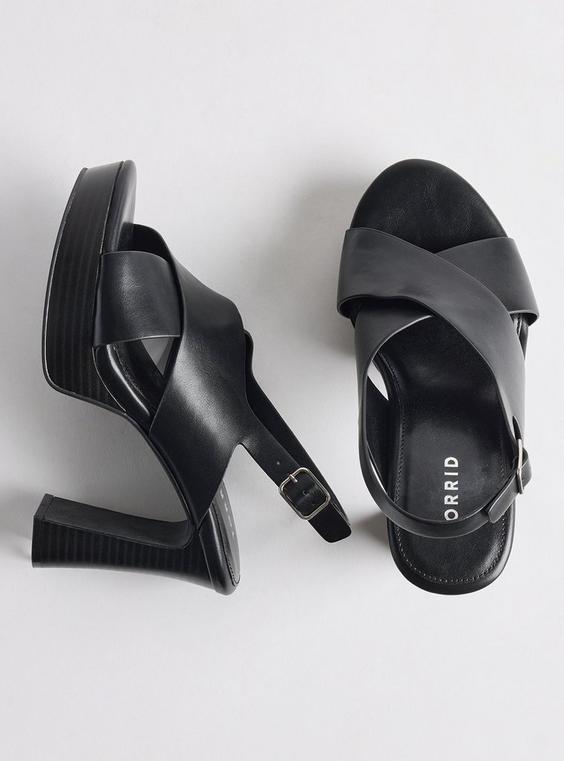Criss-Cross Faux Wood Heel (WW)
