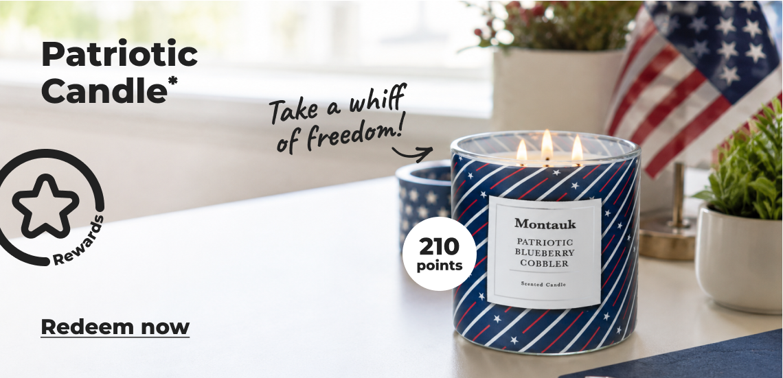 [Rewards] Take a whiff of freedom! Patriotic Candle* (with 210 points) - Redeem now
