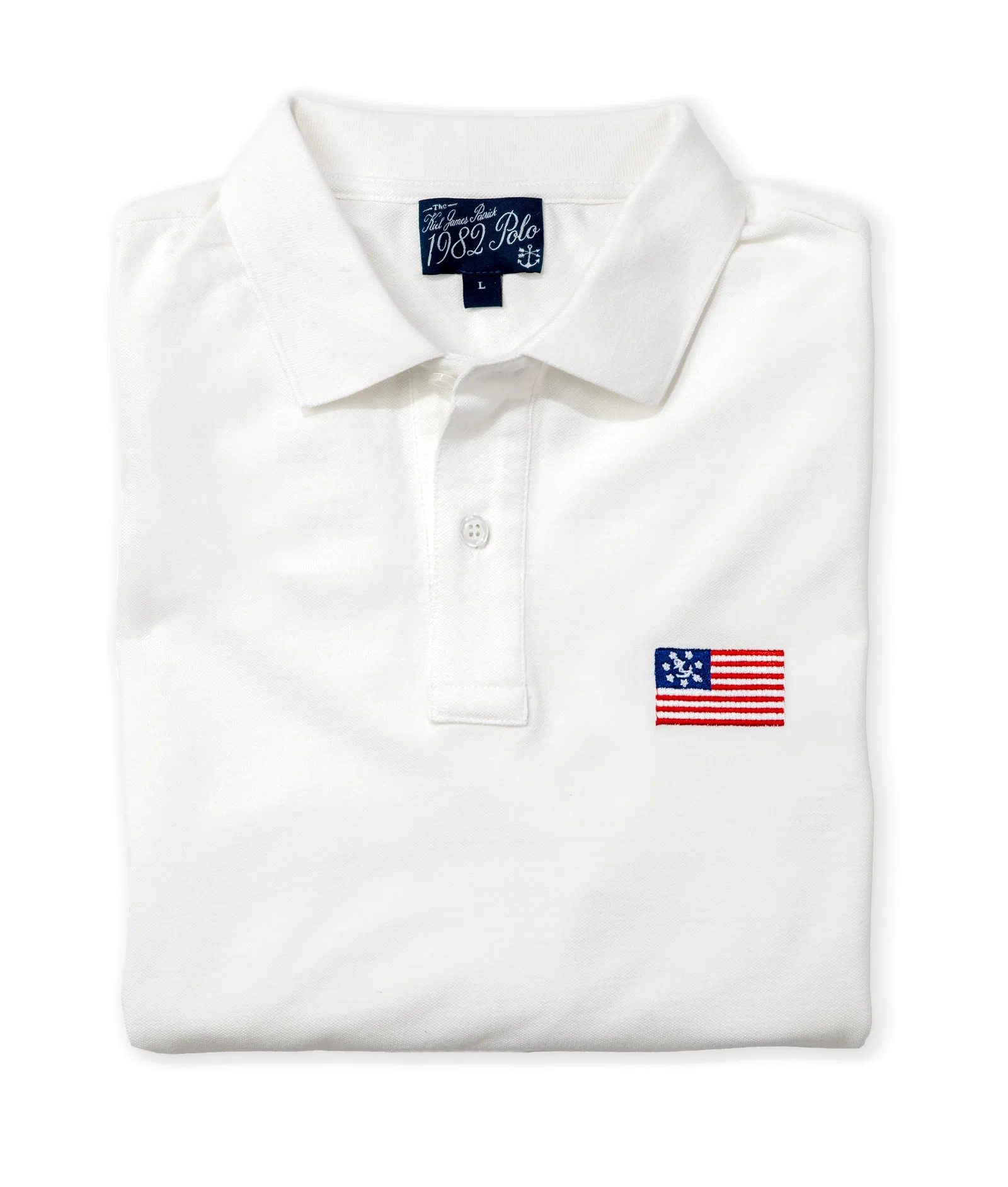 Image of American Yacht Flag Polo in White