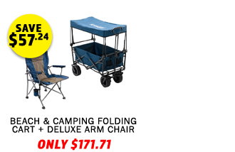 Beach & Camping Folding Cart + Deluxe Arm Chair