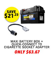 Maxi Battery Box + Quick-Connect to Cigarette Socket Adapter