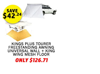 Plus Tourer Freestanding Awning Universal Wall + King Wing Mesh Floor
