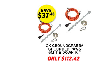 2x GroundGrabba Grounded Paws Tie Down Kit - 5m