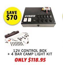 12V Control Box + Illuminator 4 Bar Camp Light Kit