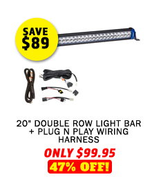 20 Double Row Light Bar + Plug N Play Wiring Harness
