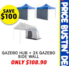 Gazebo Hub + 2x Gazebo Side Wall