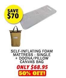 Self-Inflating Foam Mattress - Single + Doona/Pillow Canvas Bag