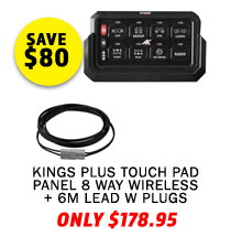 Plus Touch Pad Panel 8 Way Wireless + 6M LEAD W PLUGS