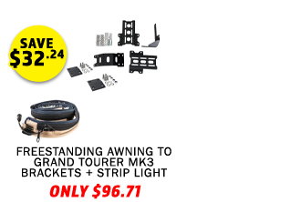 Freestanding Awning to Grand Tourer MK3 Brackets + Strip Light