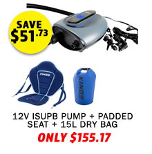 Plus 12V ISUPB PUMP + Padded Seat + 15L Waterproof Dry Bag