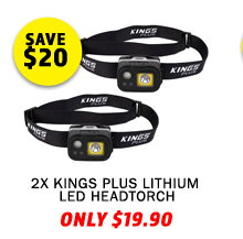 2 x Plus Lithium LED Headtorch