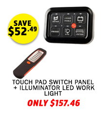 Touch Pad Switch Panel + Illuminator LED Work Light