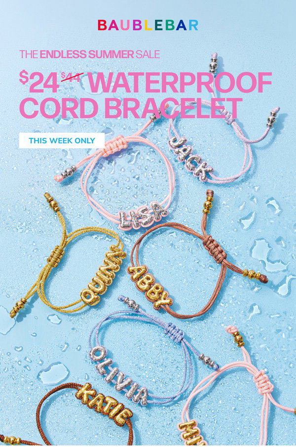 $24 Waterproof Cord Bracelet